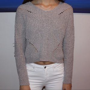 cropped knit sweater
